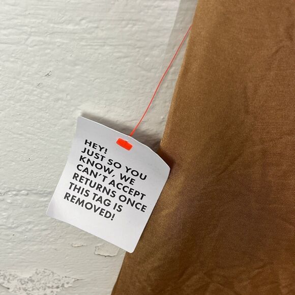 ASOS Design Women's Stretch High Waist Wide Leg Pants Size 4 Gold Shimmer Sheen - Picture 2 of 4